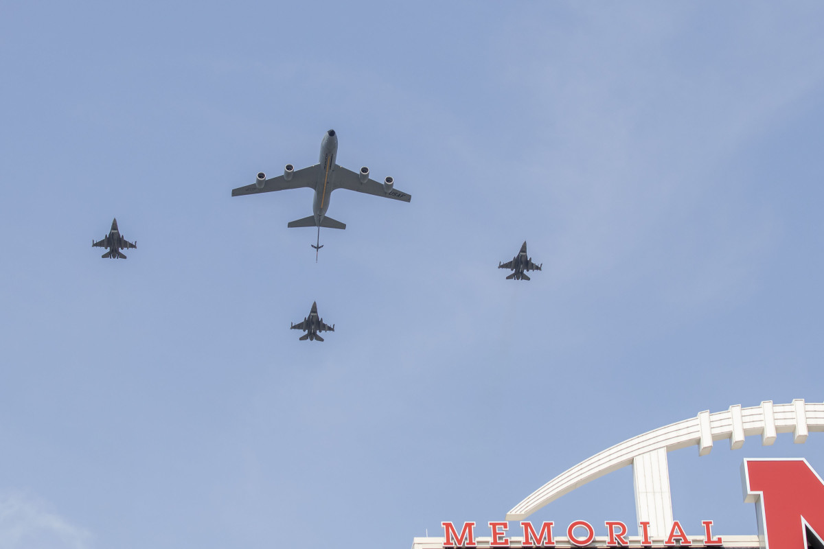 Flyover 2021 Buffalo at Nebraska football